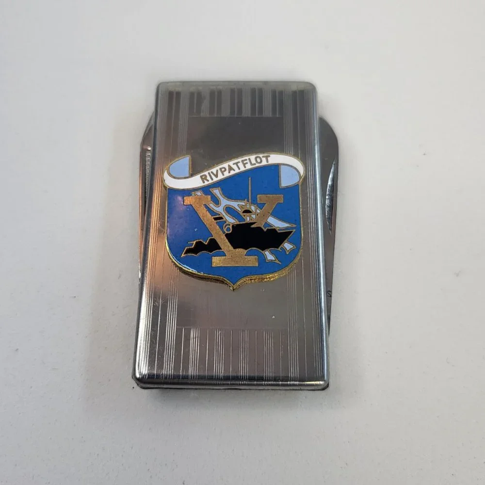 RIVPATFLOT money clip with pull out nail file US Navy